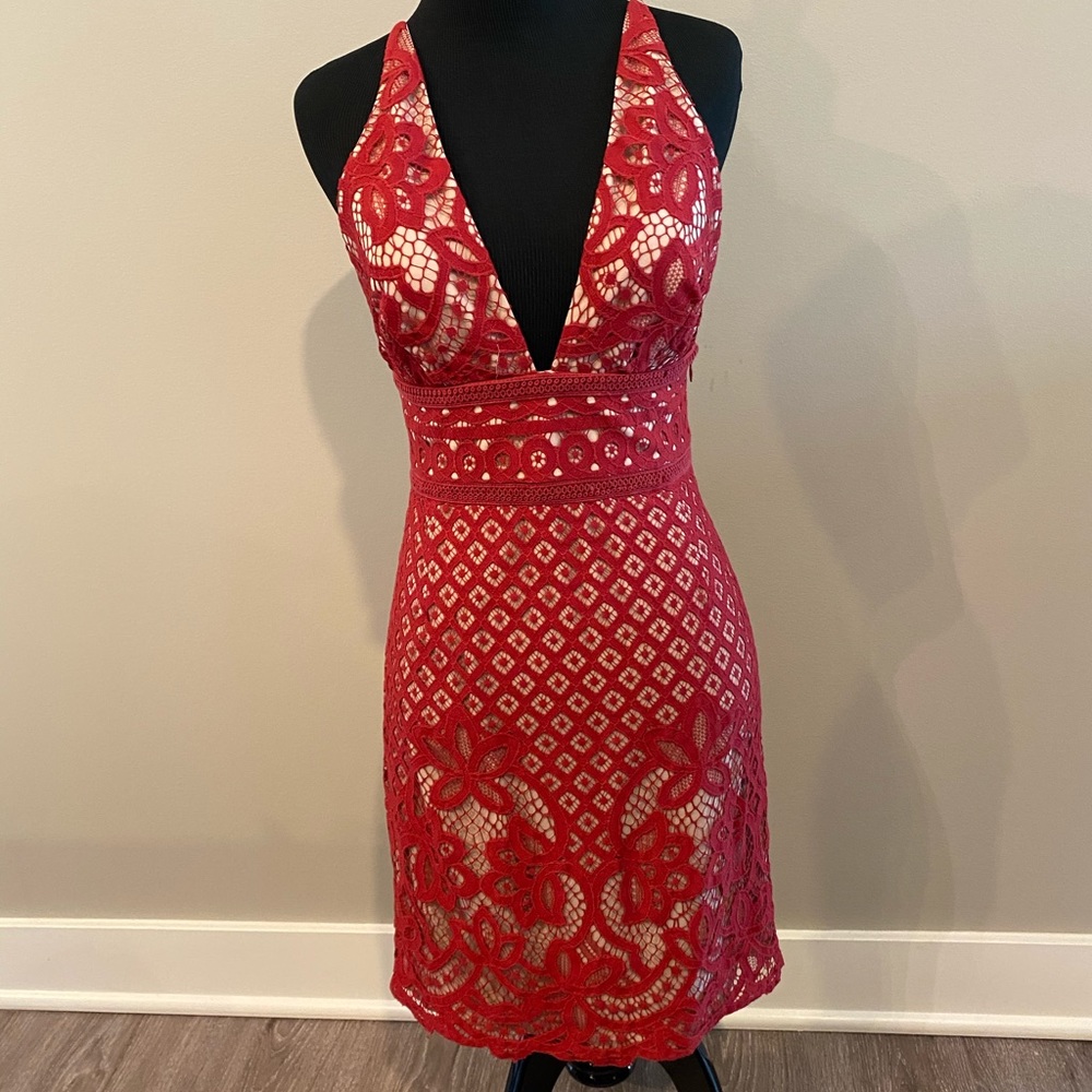 Trendy red dress